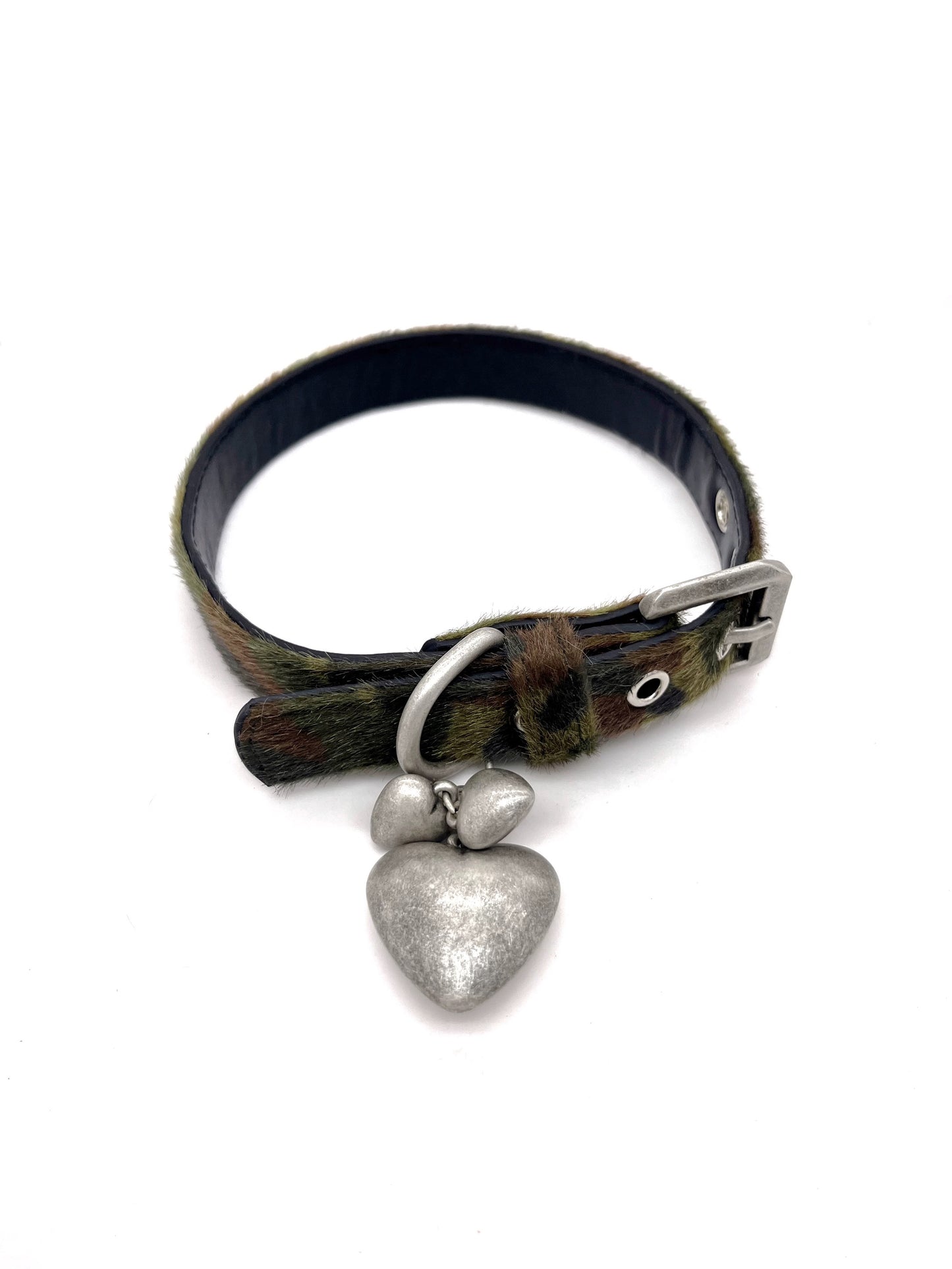 Leopard Print Heart Choker