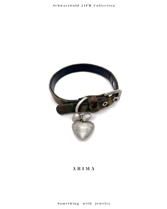 Camo Print Heart Choker