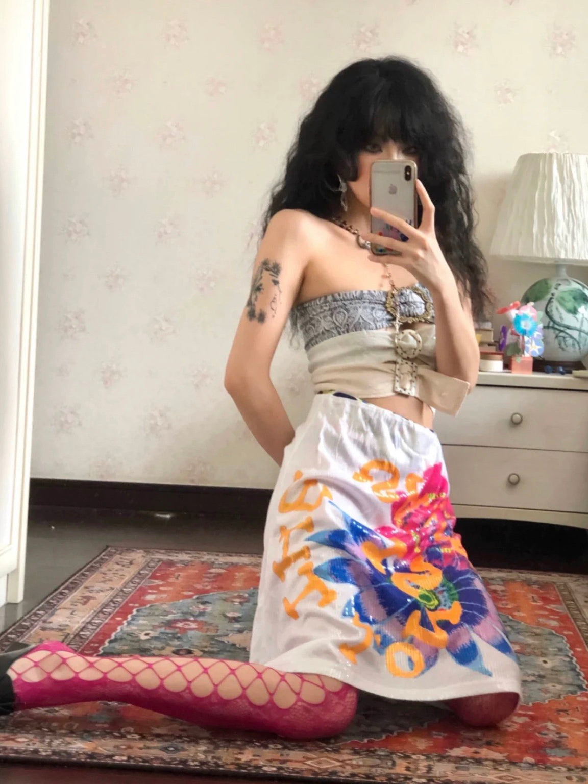 Contrasting Denim Buckle Adjustable Size Tube Top