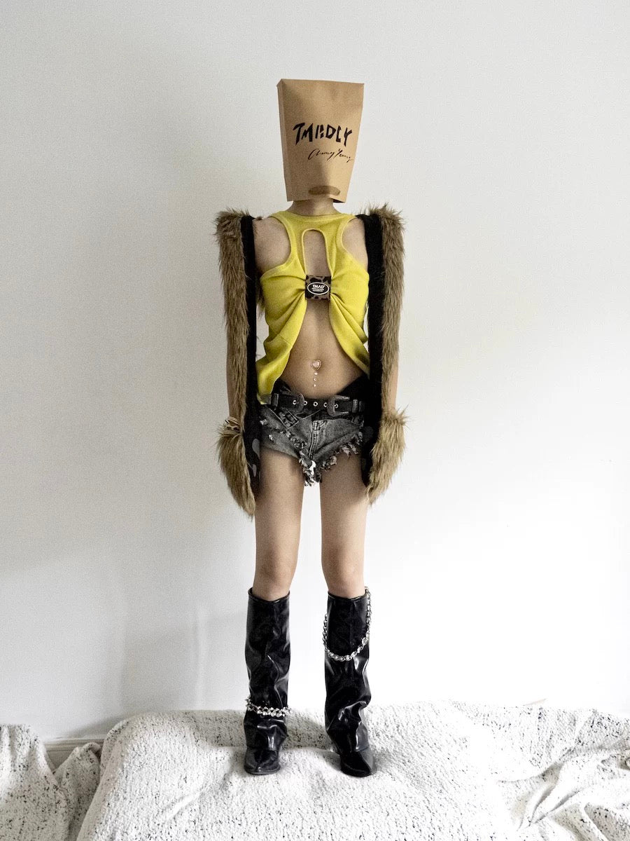 Bright Yellow Knitted Top