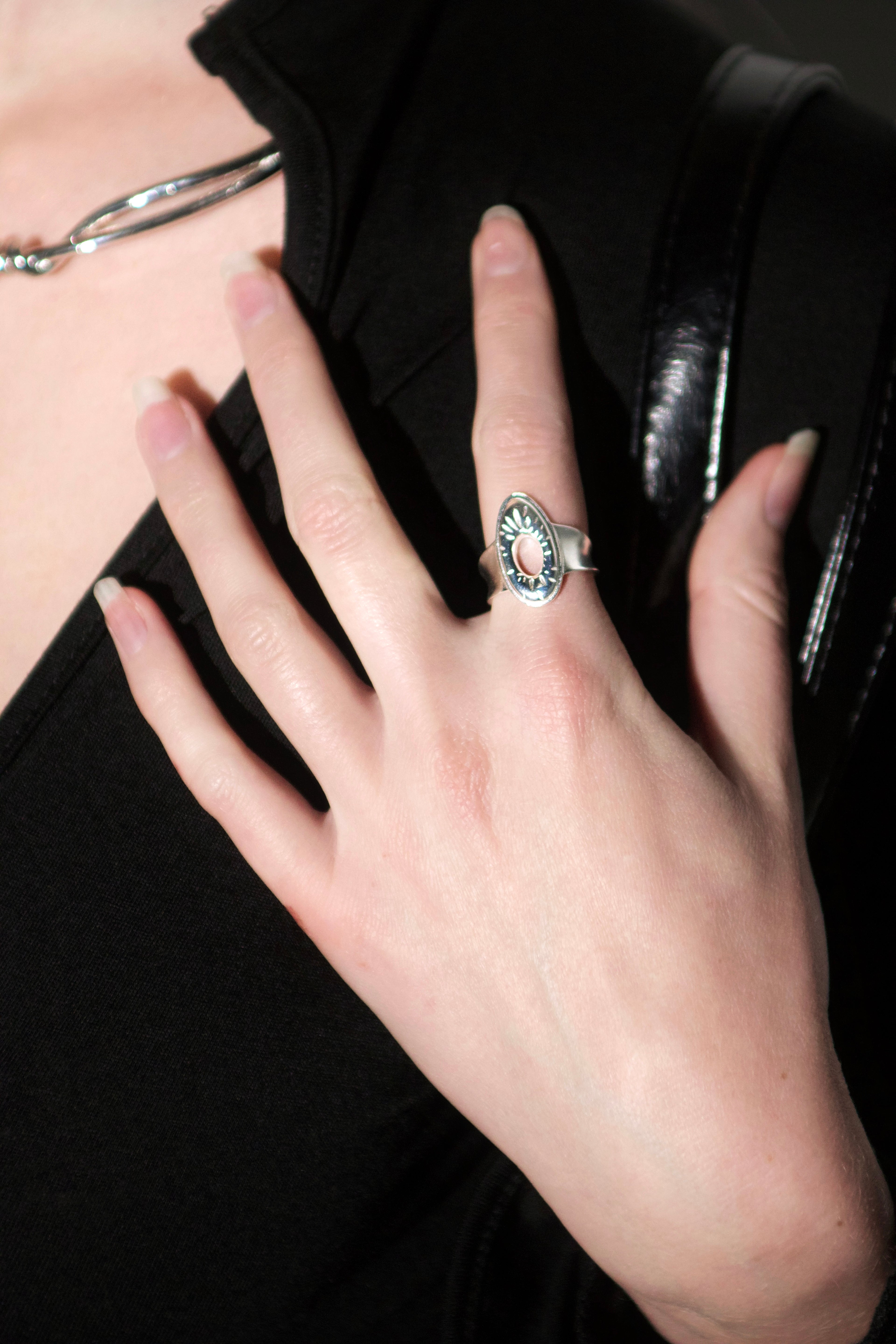 Sunburst Opal Sterling Silver Ring