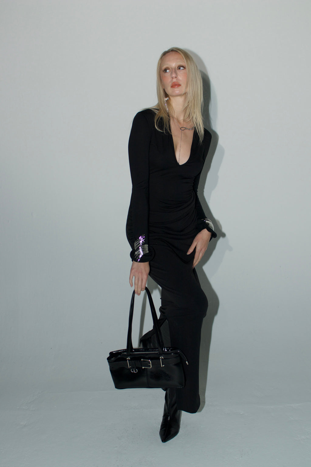 Patent Buckle Strap Clutch