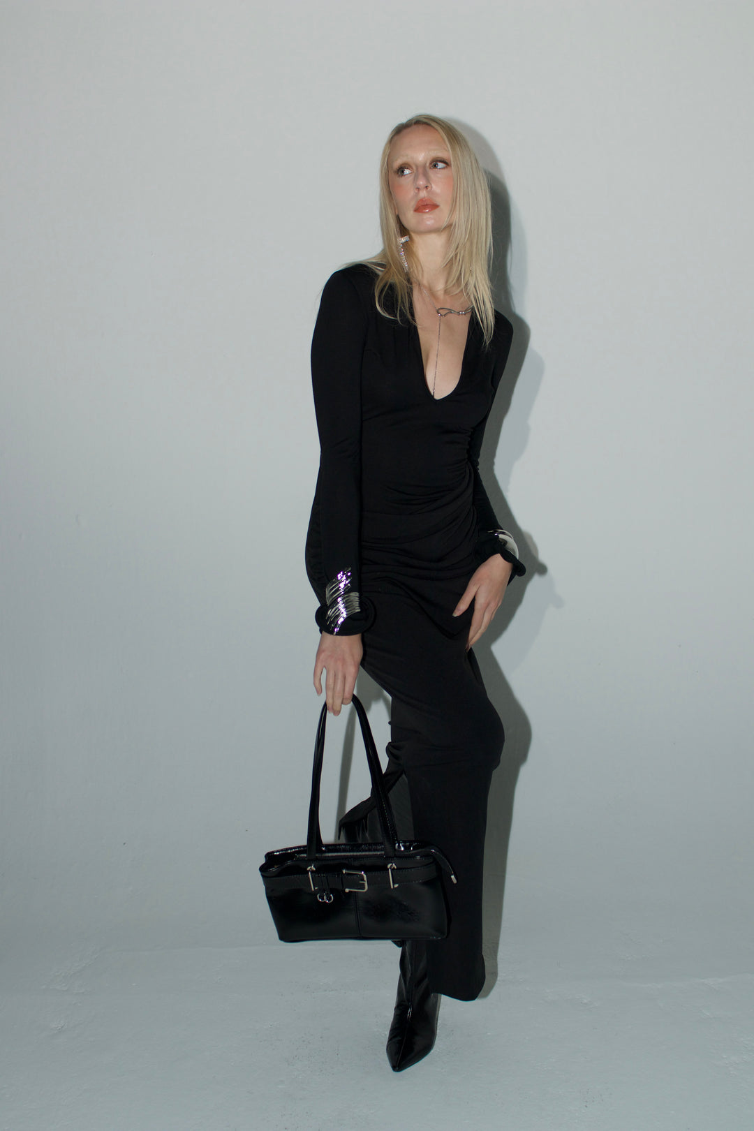 Patent Buckle Strap Clutch