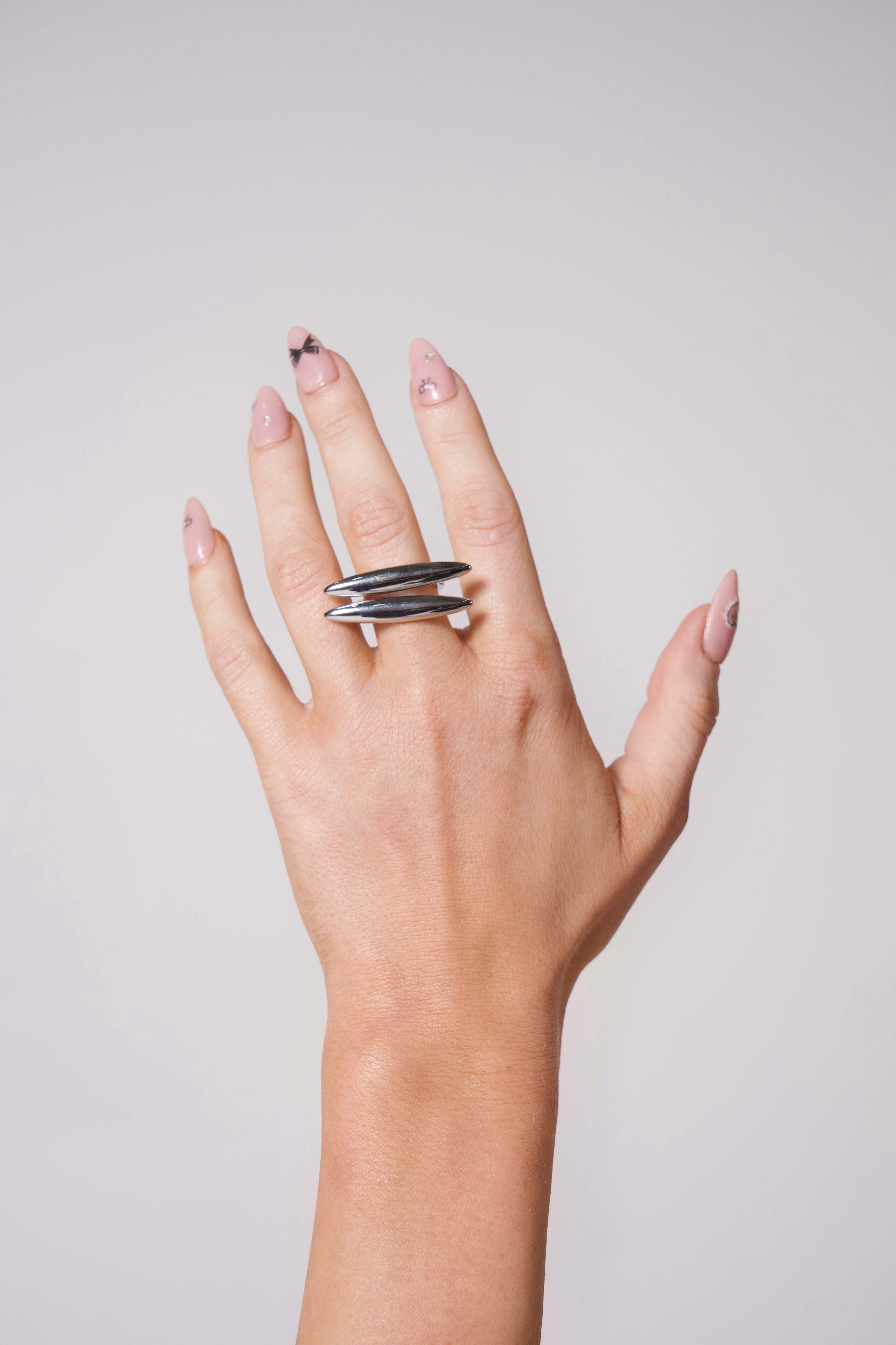 Fusion Stacks Silver-colored Rings