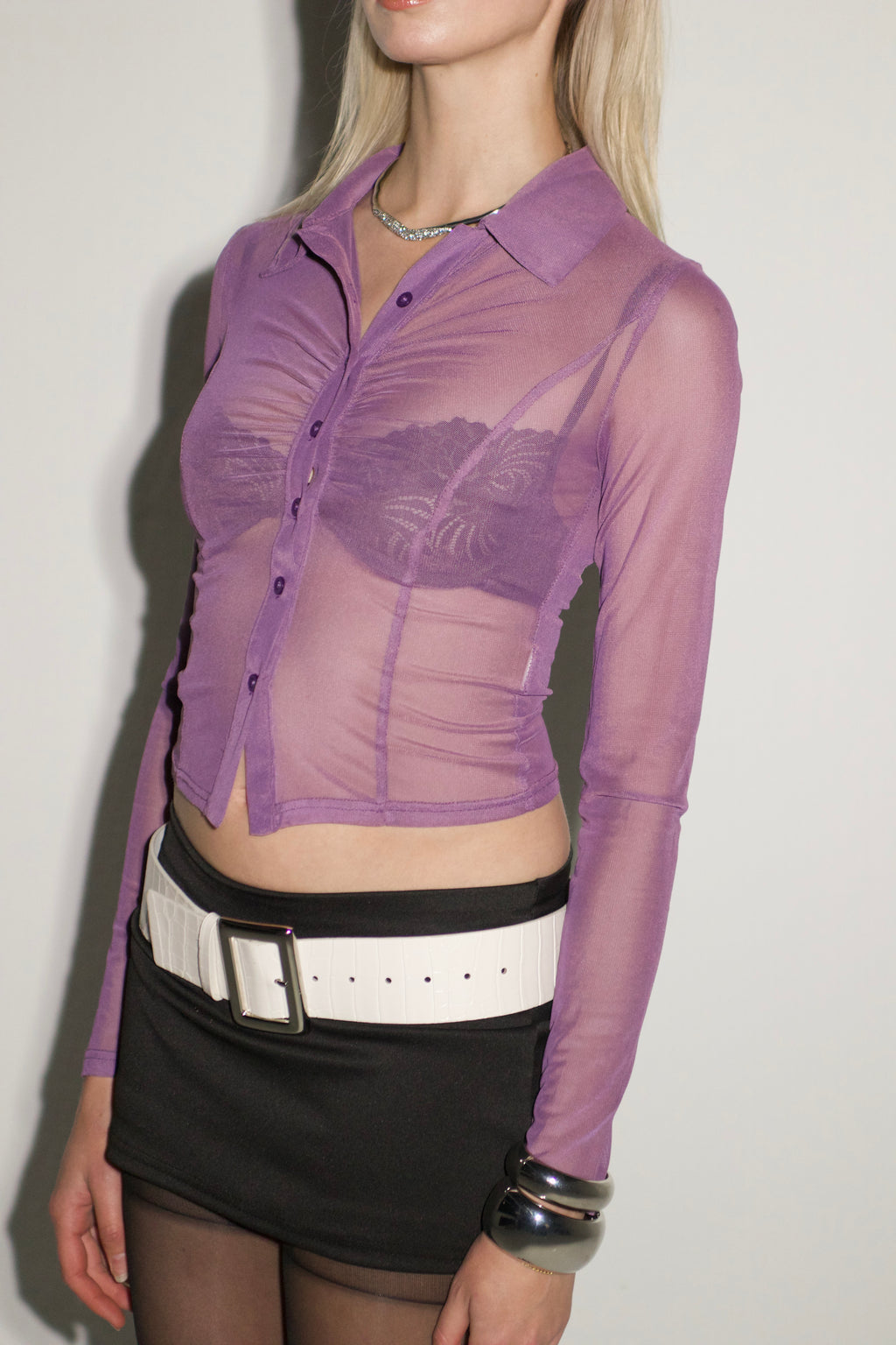 White Croc Buckle Belt