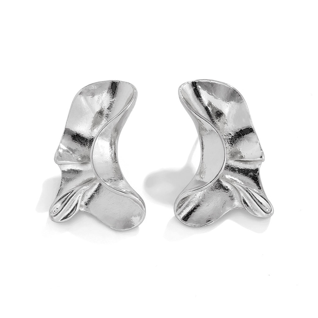 Minimalist Asymmetric Silver Earrings