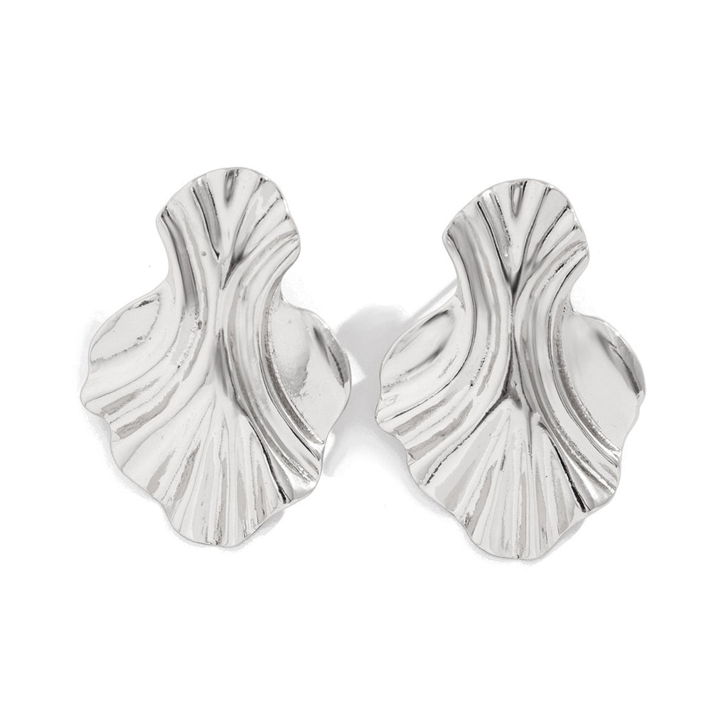 Silver Mermaid Texture Earrings