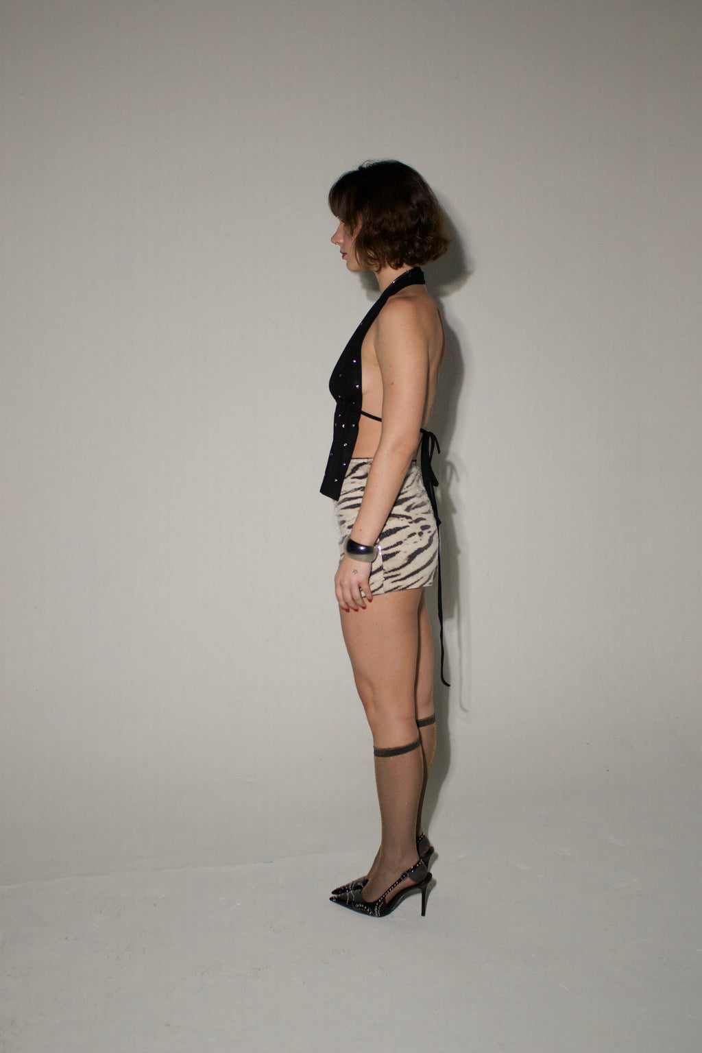 Zebra Print Sequin Shorts