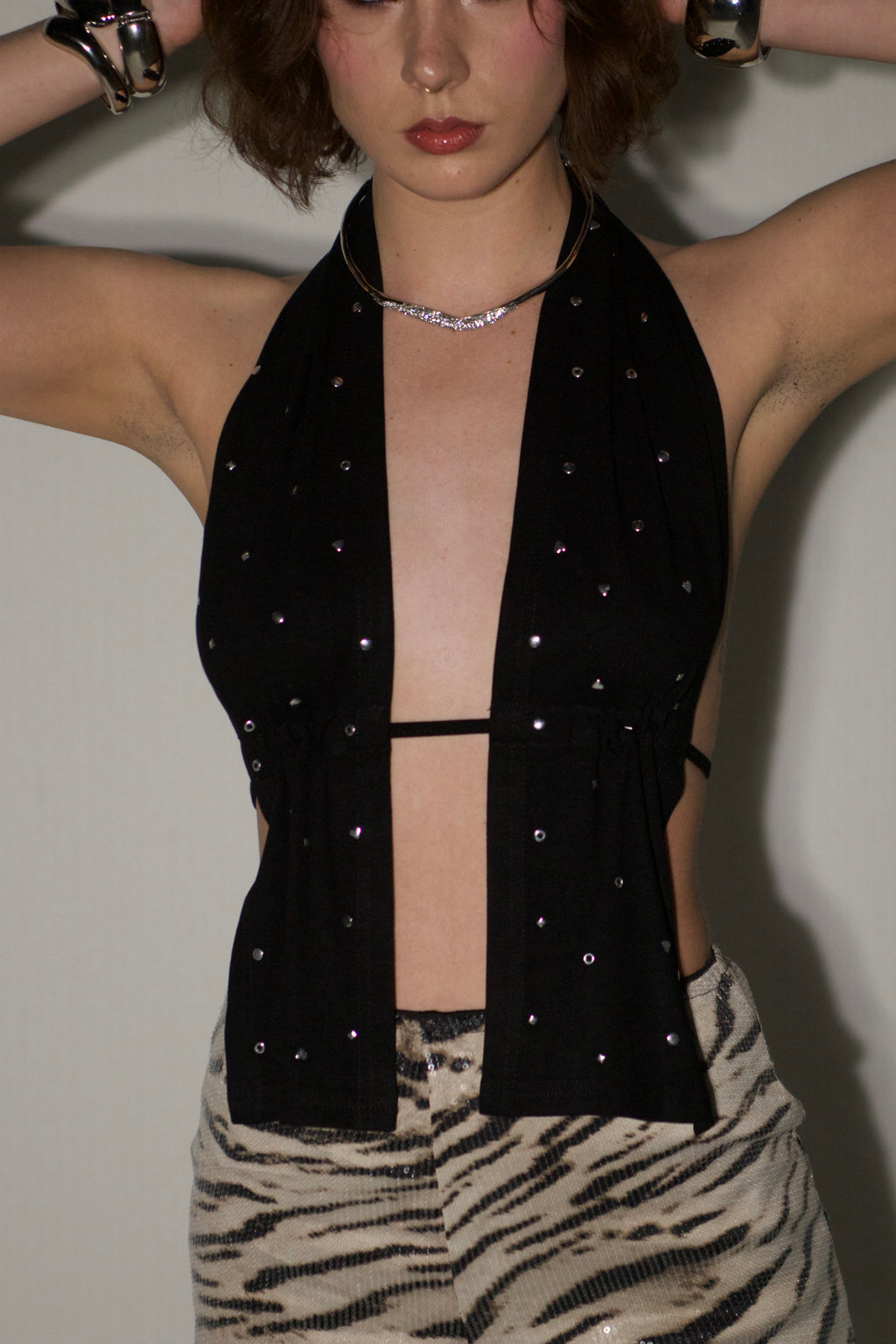 Zebra Print Sequin Shorts